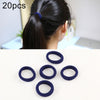 20pcs / Pack Girls Kids Rubber Bands Ponytail Holder Elastic Hair Bands(Dark Blue)