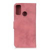 For Alcatel 3X 2020 KHAZNEH Cowhide Texture Horizontal Flip Leather Case with Holder & Card Slots & Wallet(Pink)