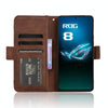 For Asus ROG Phone 8 Skin Feel Calf Texture Card Slots Leather Phone Case(Brown)