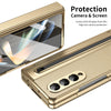 For Samsung Galaxy Z Fold4 Integrated PC + PU Phone Case with Pen / Pen Box(Gold)