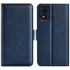 For Alcatel 1B 2022 Dual-side Magnetic Buckle Horizontal Flip Leather Phone Case(Dark Blue)