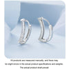 S925 Sterling Silver Platinum-Plated Crescent Zircon Earrings(BSE1031)