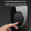86mm Round LED Tempered Glass Switch Panel, Black Round Glass, Style:One Billing Control
