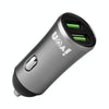 IVON CC26 5V 2.1A Dual USB Port Mini Car Charger (Grey)