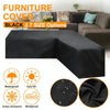 Outdoor Garden Furniture Corner Sofa Cover Dustproof Table Cover, Size: 155x95x68(Black)