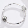 S925 Sterling Silver Love Cat Hollow Heart Beads DIY Bracelet Necklace Accessories