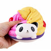 Slow Rebound Simulation Panda Ice Cream Decompression Vent Squeeze Toy Children Gifts(Pink Yellow)