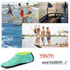 Non-slip Plastic Grain Texture Thick Cloth Sole Printing Diving Shoes and Socks, One Pair, Size:XXL (Purple Lines)
