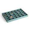 Suede Multifunctional Jewelry Display Tray Necklace Bracelet Bangle Display Case, Style: 30 Grid