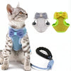 Green Cat Harness & Leash, Adjustable Vest, 5-20 lbs