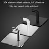 2pcs Stainless Steel Hooks Kitchen Bathroom Storage Behind Door Hooks With Adhesive, Style: Square Silver