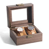 Wood Grain Leather Watch Display Box Watch Storage Case Jewelry Box, Style: 2 Digit Long