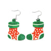Christmas Element Cartoon Decoration Earrings Shiny Earrings, Spec: Sock