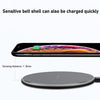 K8 30W Aluminum Alloy Round Desktop Wireless Charger with 1m Type-C Fast Charging Cable(Black)