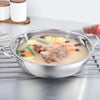 Stainless Steel Hot Pot Thick Non-magnetic Clear Soup Pot Double-eared Hot Pot, Size:32cm