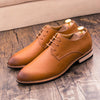 JL-1022 Men British Pointed Leather Shoes Business Casual Shoes, Size: 41(Brown)