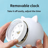 LED Night Light Cartoon Clock Desktop Animal Piggy Bank(Rabbit)