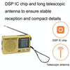 BAIJIALI KK9 Full-band Radio Player Portable Retro Multifunctional Mini Radio(Silver Gray)