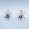 S925 Sterling Silver Iris Special-shaped Women Earrings(BSE968)