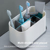 Removable Toothbrush Toothpaste Storage Toilet Set Shelf(Gray)