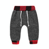 Hoodies Toddler Plaid Hooded Tops Long Pants Kids Set, Kid Size:90cm(Dark Grey)