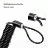 5 PCS Bicycle Portable Reminder Rope Motorcycle Helmet Anti-Theft Spring Rope Travel Wire Rope(Black)