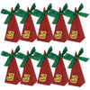 10pcs Christmas Candy Boxes Triangle New Year Party Xmas Gift Paper Packaging Box, Style: Socks