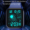 SKMEI 1863 Multifunctional Astronaut Student Digital Sports Square Watch(Black Black Machine)