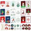 6 Fold Cards + 6 Envelopes + 6 Stickers Christmas Day Greeting Cards(MC8-92)