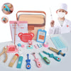 Children Wooden Simulation Medicine Box Pretend Play Toy, Colour: 25 PCS (Blue)