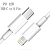 XJ-61 12W USB-C / Type-C to 8 Pin PD Fast Charging Cable, Cable Length:1.5m