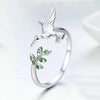 Hummingbird Greeting Opening Female Sterling Silver Ring