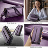 For Samsung Galaxy S25+ 5G CaseMe C36 Card Slots Zipper Wallet RFID Anti-theft Leather Phone Case(Purple)