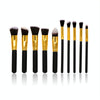 10 PCS Makeup Brushes Set Makeup Tool Powder Eyeshadow Pencil Cosmetic Set  (Black Gold)