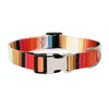 Ethnic Orange Stripe Dog Collar, XL (43-71cm), Adjustable