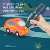 USB Charging Low-Temperature Wireless Graffiti Printing Pen Set Children DIY 3D Painting Pen(Blue)
