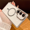 For Samsung Galaxy S25 5G Transparent MagSafe Phone Case with Lens Film(Grey)