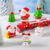 10pcs Christmas Cute Micro Landscape DIY Decorations Snowy Desktop Ornament, Style: No.17 Christmas Hat Snowman