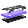 For Alcatel 3L (2020) Tire Texture Shockproof TPU + PC Protective Case with Holder(Purple)
