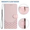 For Samsung Galaxy A26 Honeycomb Embossing RFID Leather Phone Case(Pink)