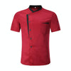 Spliced Chef Cooking Workwear  Catering Restaurant Coffee Shop Waiter Uniforms, Size:XL(Wine Red)