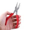 2 In 1 Handmade Jewelry Plier Nylon Accessories DIY Tools Wire Wrap Clamp, Style: Red 6-section + Flat Nip