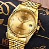FNGEEN 7008 Men Fashion Diamond Dial Watch Couple Watch(Golden Surface)