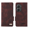 For Asus Zenfone 9 Magnetic Clasp Flip Leather Phone Case(Brown)