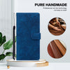 For Redmi Note 13 Pro+ Lace Floral Embossed Magnetic Buckle PU Phone Case With Wrist Strap(Blue)
