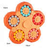 10 Sides Rotating Magical Bean Cube Fingertip Gyro Toy Educational Brain Development Roller Ball Toy(Pink)