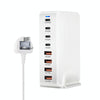 YMS-858 GaN 240W USB x 4, USB-C / Type-C x 4 Fast Charger, Plug Type:UK Plug(White)