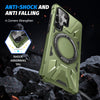 For Samsung Galaxy S25 Ultra 5G MagSafe Magnetic Shockproof Phone Case with Ring Holder(Dark Green)