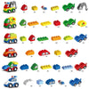 Children Large Particle Engineering Car Educational Assembly Building Block Toys, Style: Police Car