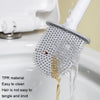 Soft Rubber Toilet Brush Clamp No Dead Space Cleaning Brush, Size: Leakage(Moon White)